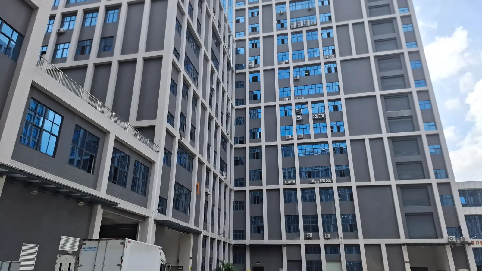 Exterior of the TechCarbonWorks carbon fiber manufacturing facility in Huizhou, China