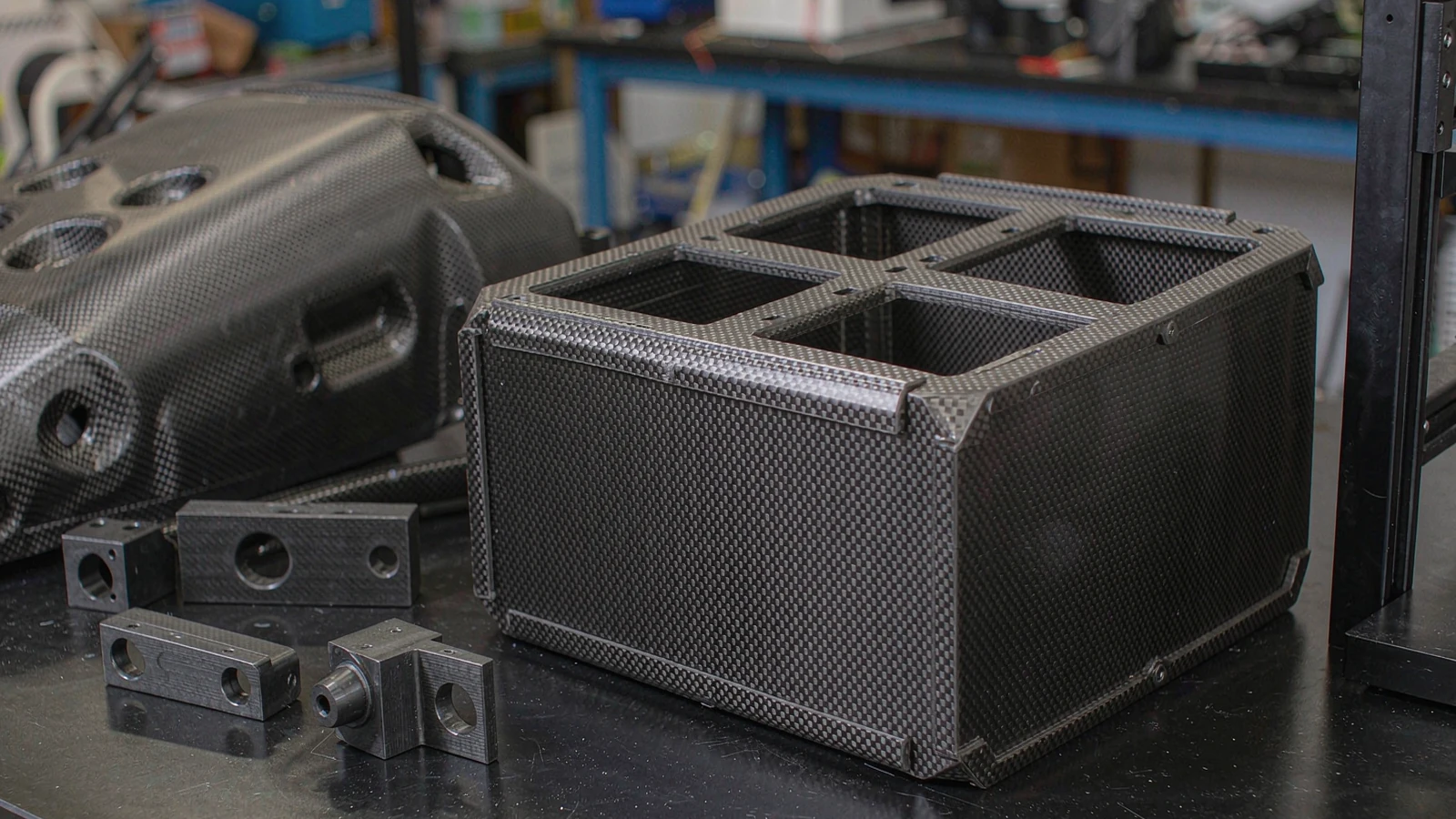 Custom Carbon Fiber Components Custom carbon fiber components produced by TechCarbonWorks
